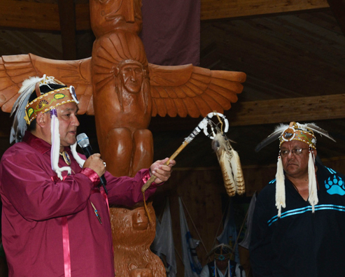 Anishinabek Nation Grand Council Chief Patrick Madahbee and Deputy Grand Council Chief Glen Hare .