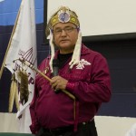 Grand Council Chief Patrick Madahbee speaks at the annual Grand Council Assembly in Munsee Delaware Nation on June 4, 2013.      – Photo by Monica Lister 