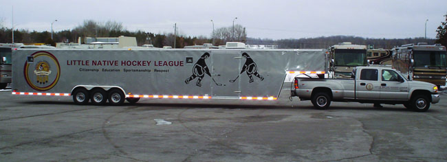 Little NHL truck and trailer from 2007.