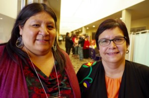 Long Lake #58 Health Social Director Judy Desmoulin (left) and Dilico Anishinabek Family Care Executive Director, Darci Borg at the Wiichitiwin Conference, held May 31-June 1, in Thunder Bay.