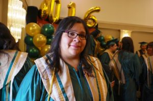 Biigtgong Nishnaabeg’s Cheri Tschetter delivered the valedictorian address for the Aboriginal Early Childhood Education Program at Oshki-Pimache-O-Win Education and Training Institute’s 2016 Graduation Ceremony on June 10 at the Airlane Hotel and Conference Centre in Thunder Bay.