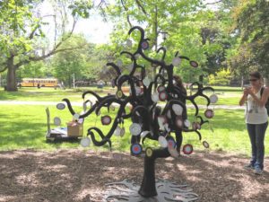 The Ontario Reconciliation Tree, in Queen's Park, Toronto, Ontario, travels across the province stopping in various communities spreading awareness and hope.
