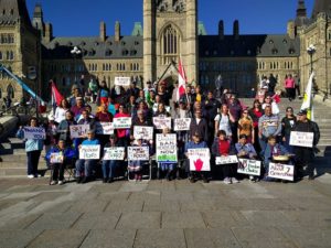 The TEK Elders group on Parliament Hill in Ottawa, Ontario on Oct. 18.