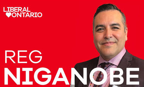 Former Anishinabek Nation Grand Council Chief Reg Niganobe is running for election with the Ontario Liberal party in the Algoma—Manitoulin riding during Ontario’s 44th general election.