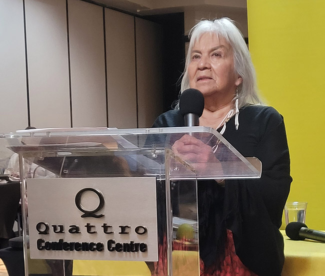 E’Dbendaagzijig Commissioner Jeannette Corbiere Lavell, an Anishinaabe educator and activist