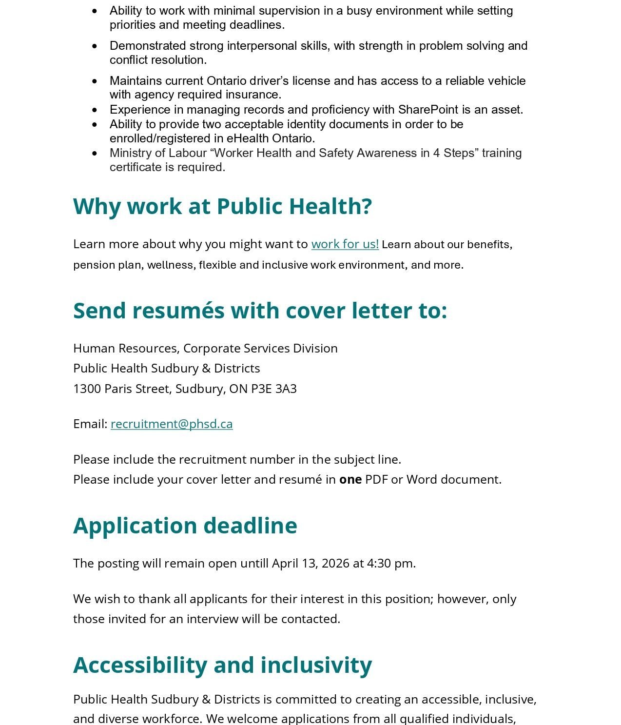 Bilingual Office Assistant (Data) job post page 2