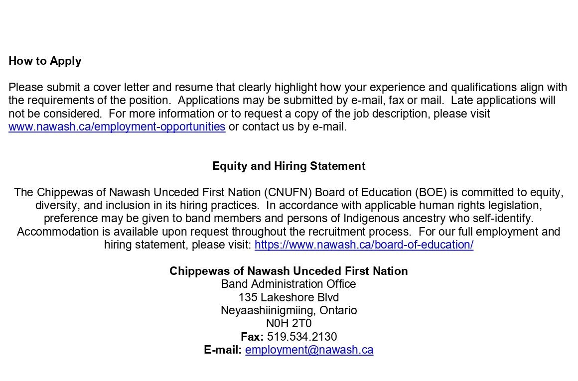 Educational Assistant job post page 2