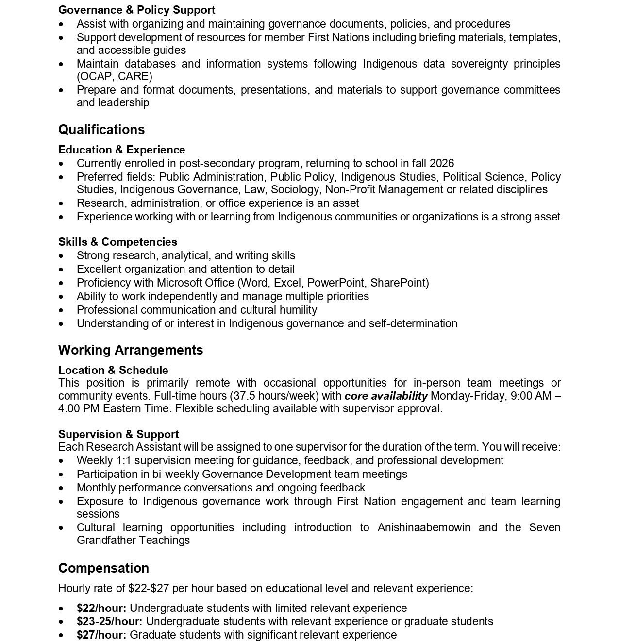 Research Assistant - Governance Development page 2