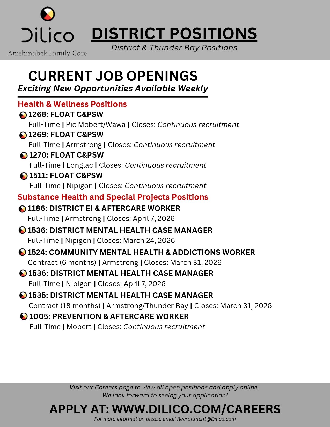 Dilico Postions Page 2