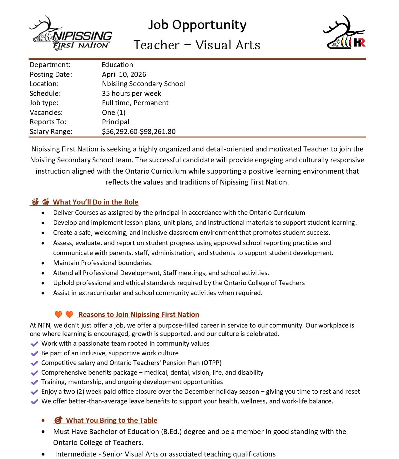 Teacher - Visual Arts 1