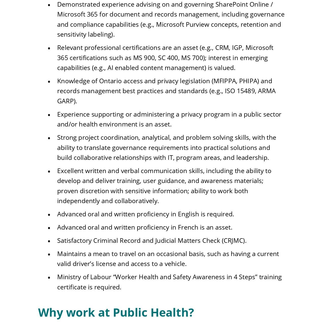 Information, Records and Privacy Specialist 4