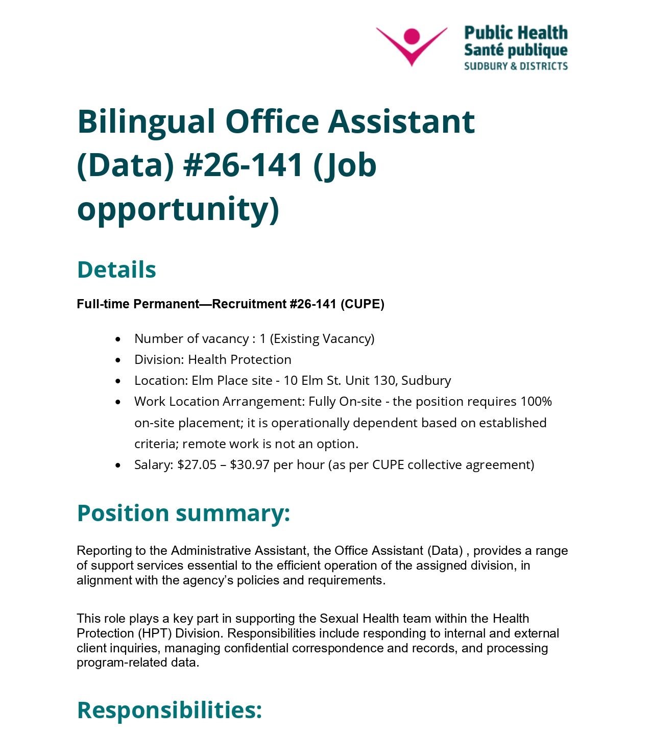Bilingual Office Assistant 1