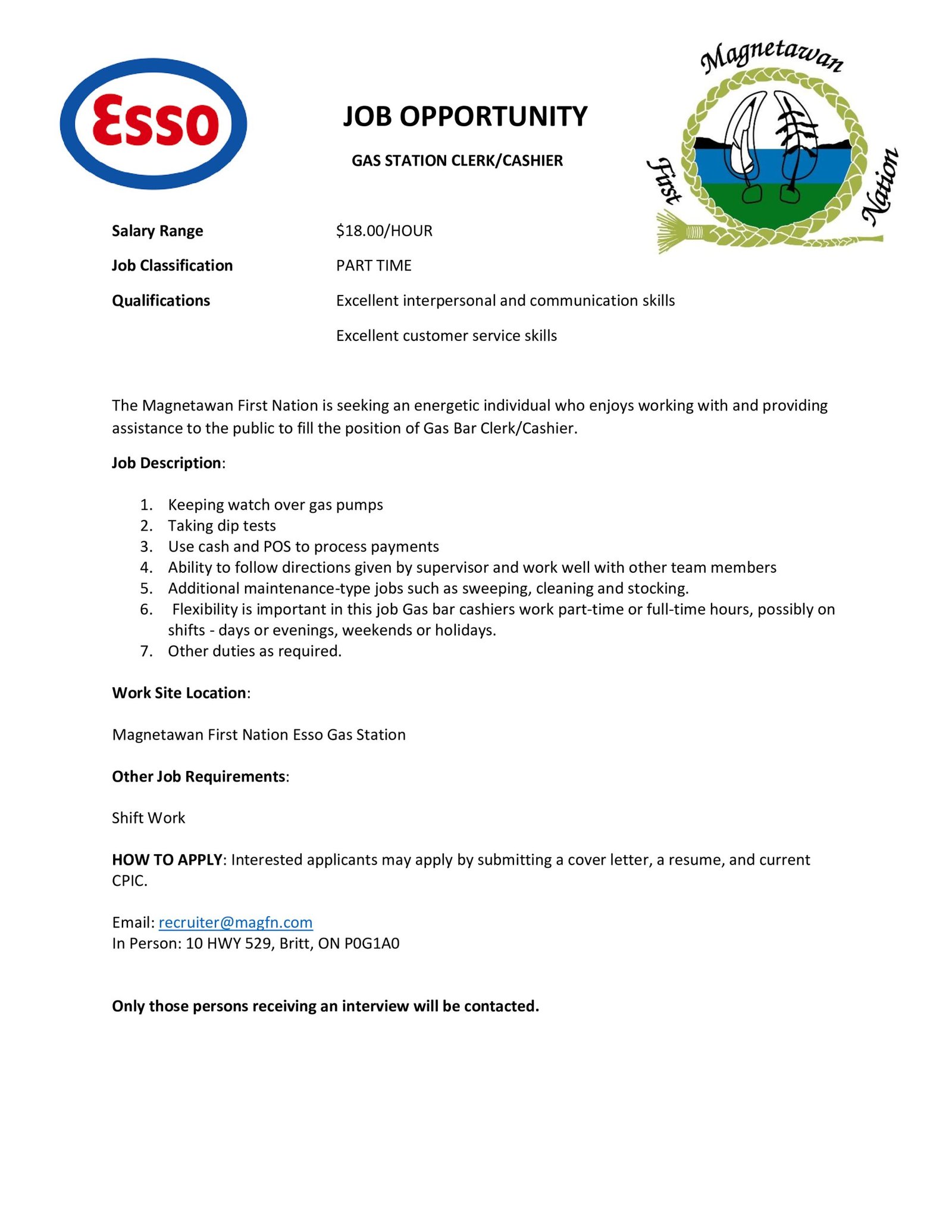 Gas Station Clerk/Cashier