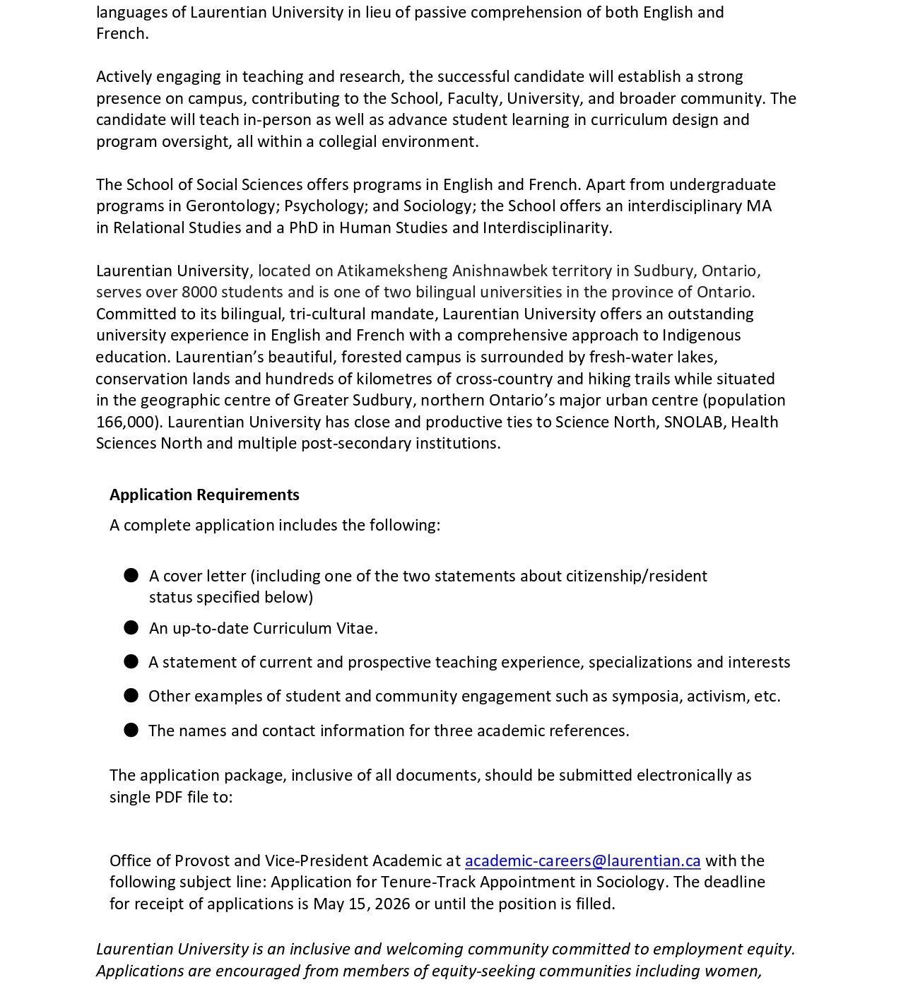 Tenure-Track Faculty Position in Scociology for an Indigenous Candidate 2
