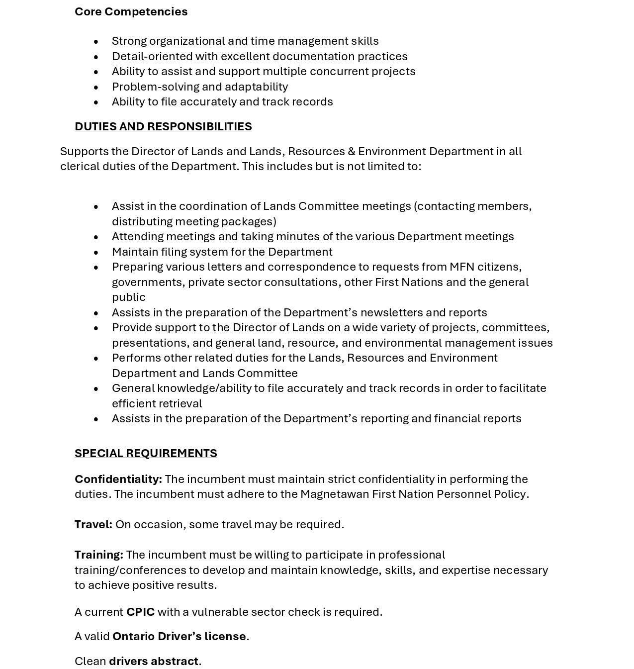 Lands Director Assistant 2