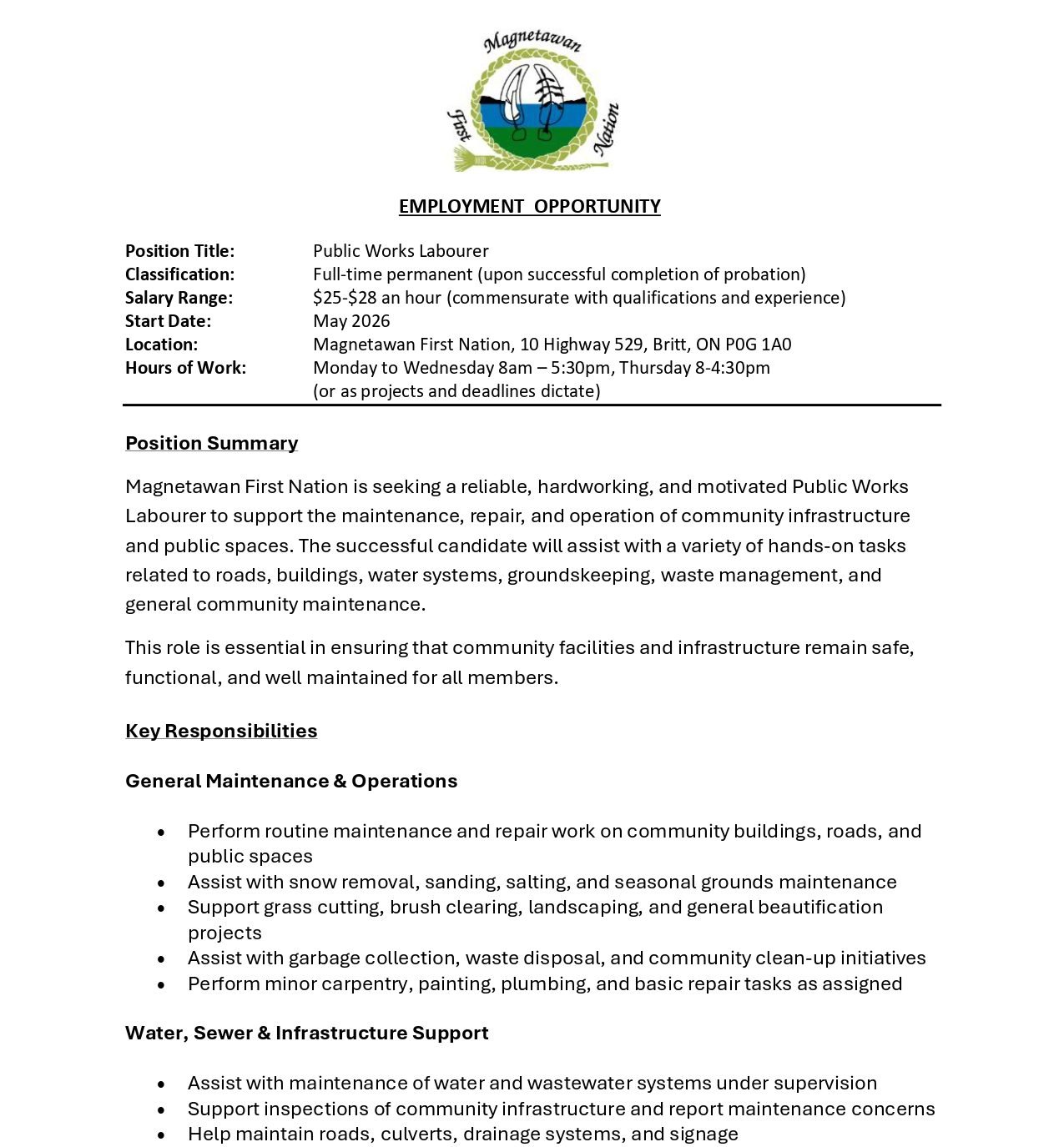 Public Works Labourer 1