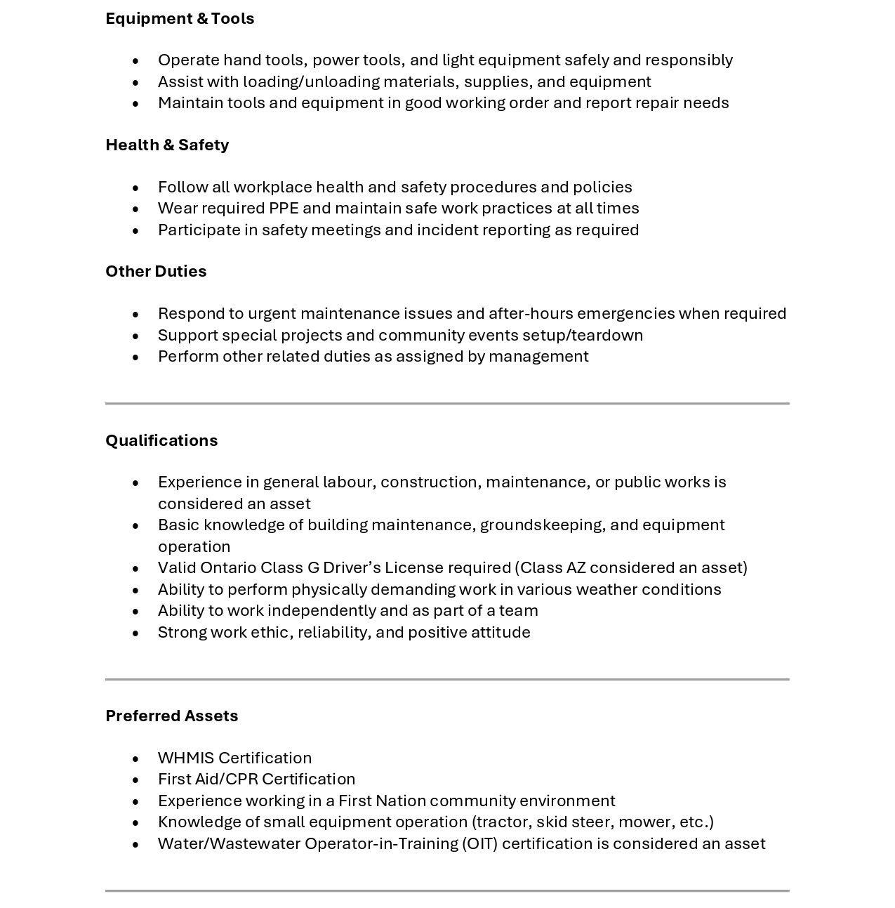 Public Works Labourer 2