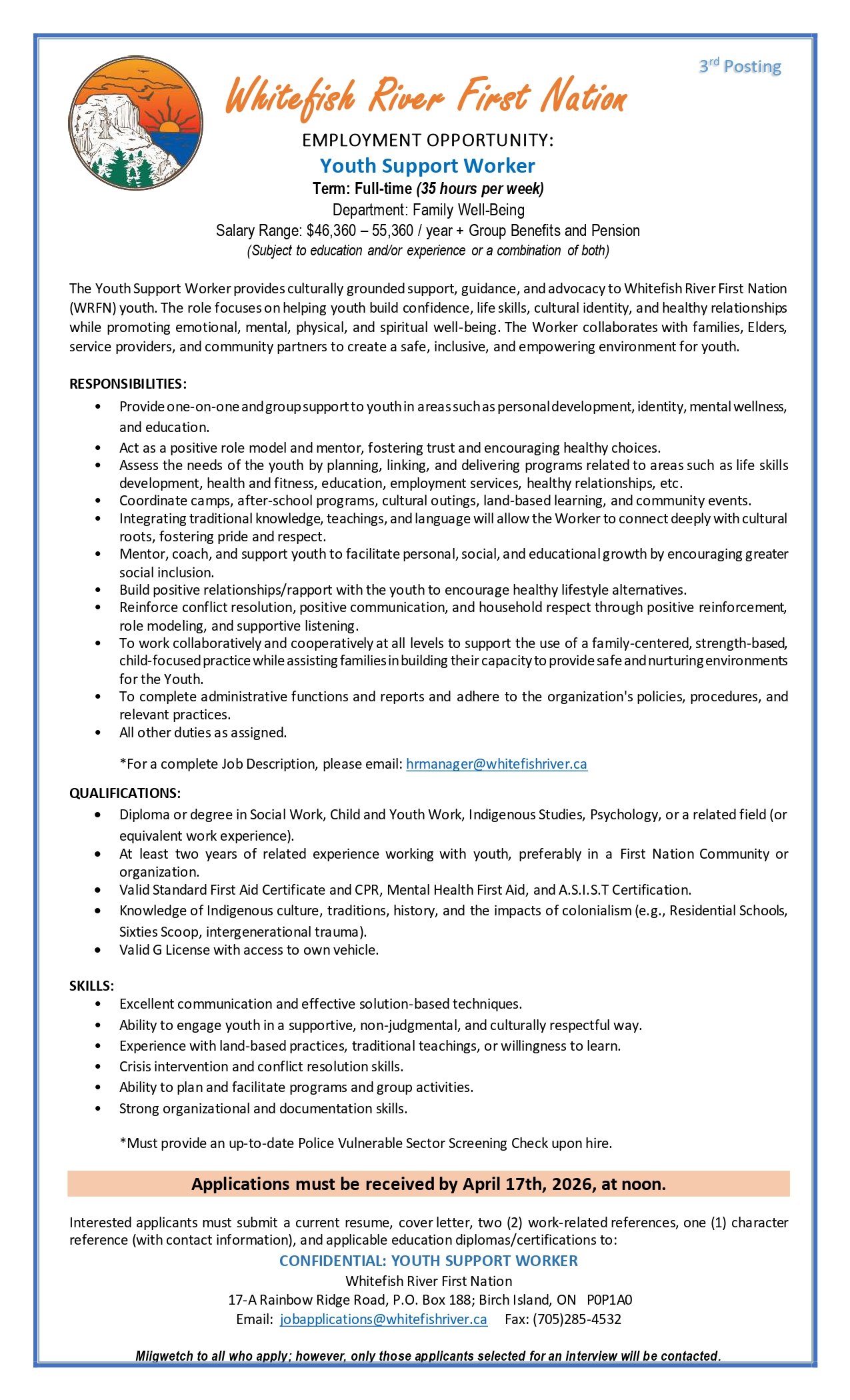 Youth Support Worker