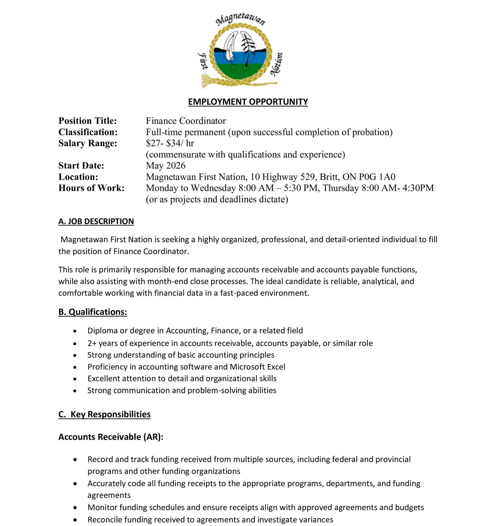 Finance Coordinator 1