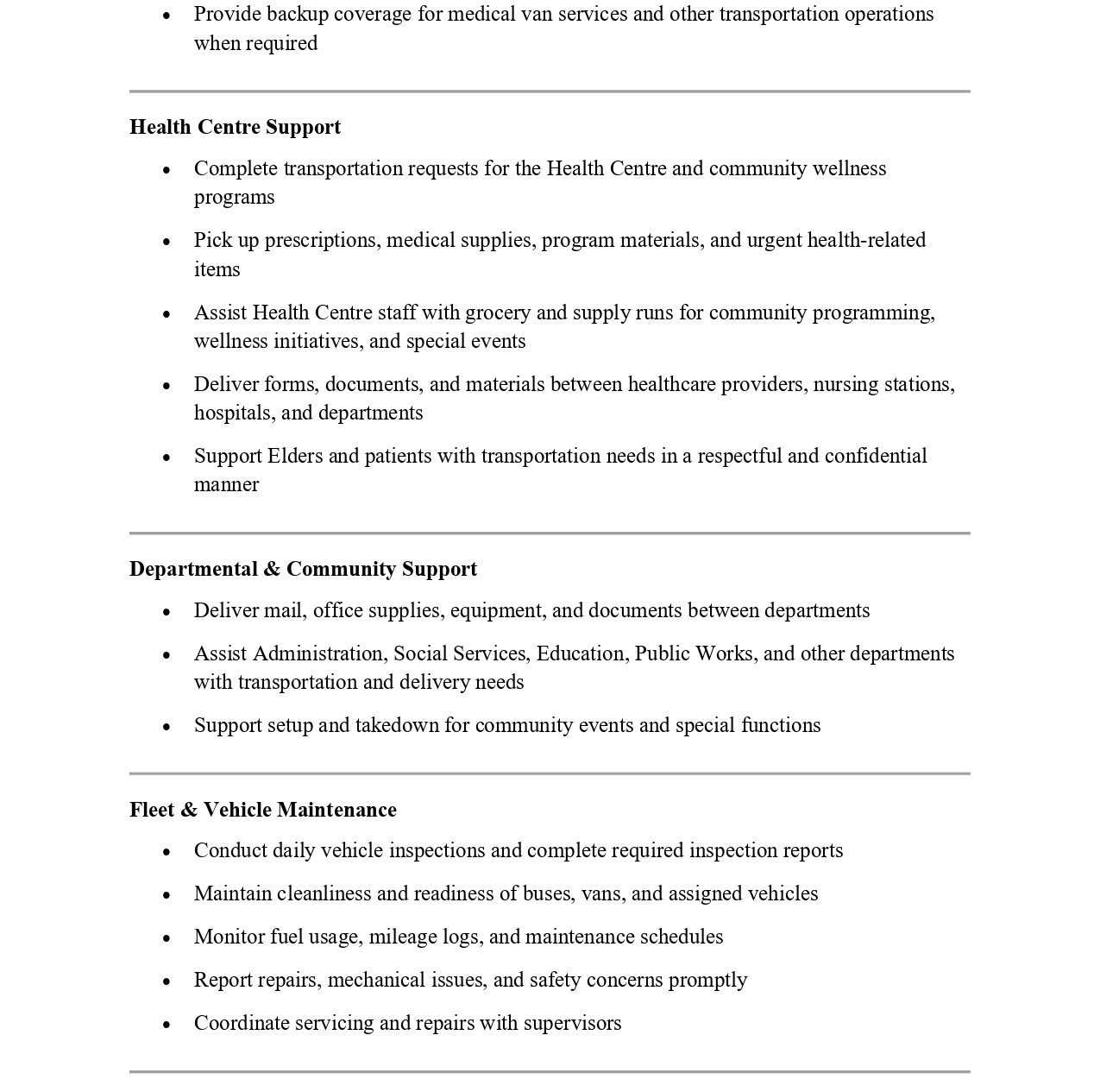 Community Services Driver 2