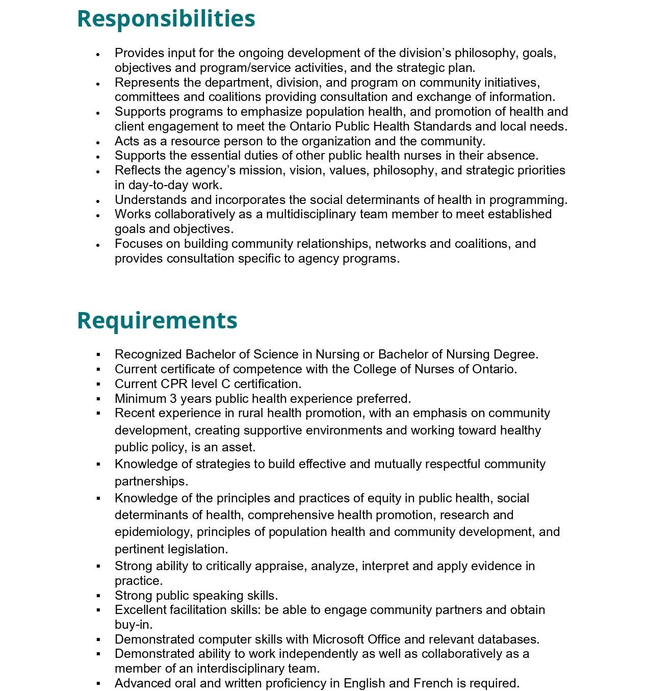 Public Health Nurse 2