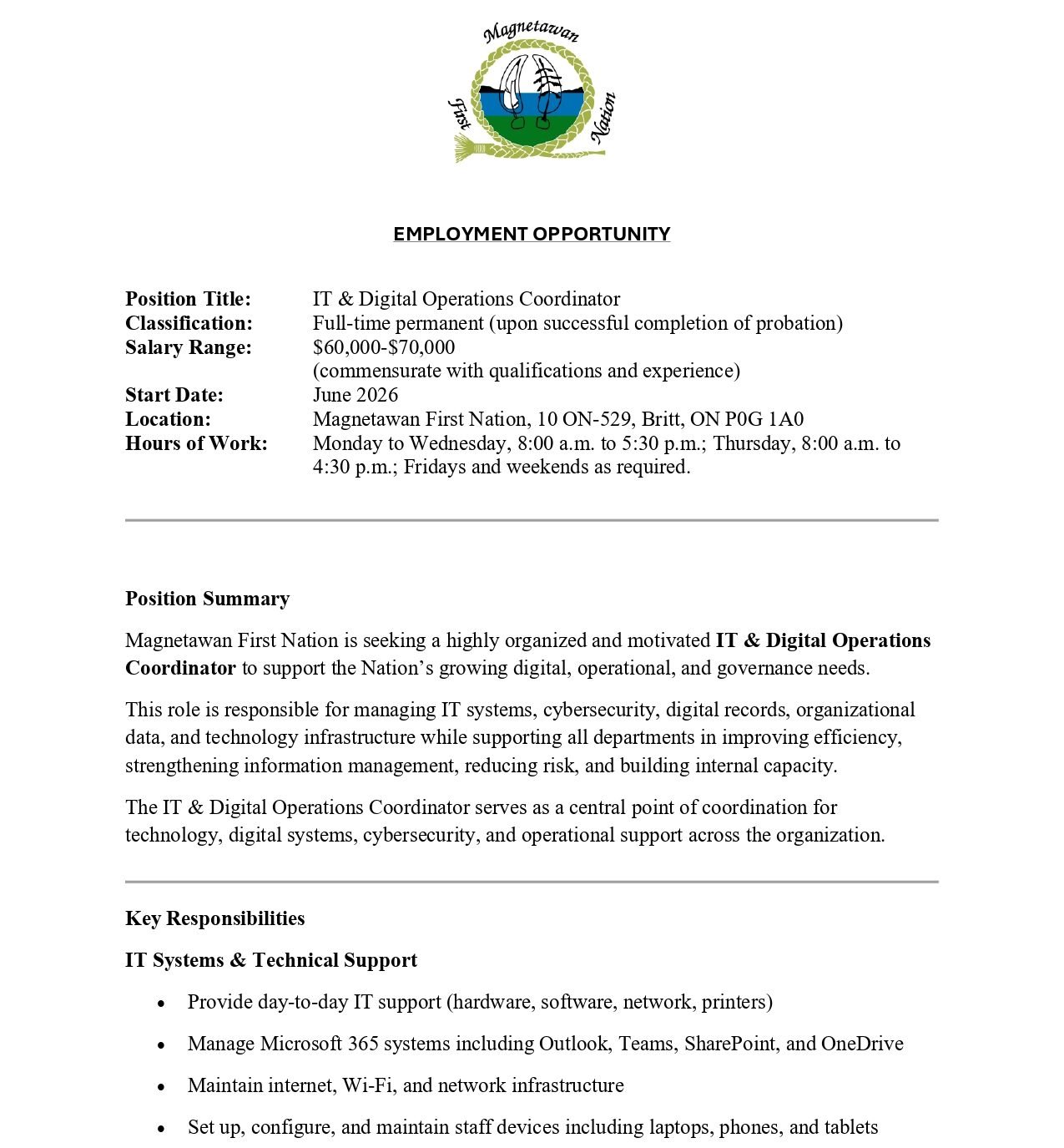 IT & Digital Operations Coordinator 