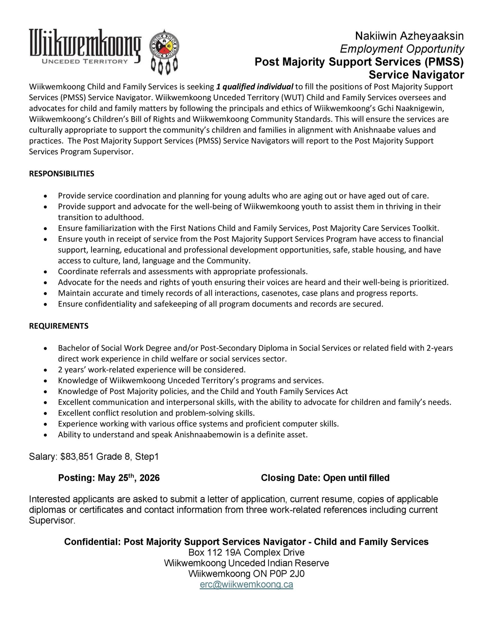 Post Majority Support Services (PMSS) Service Navigator 
