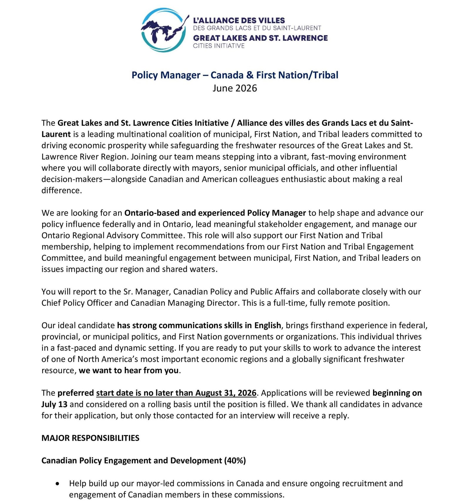 Policy Manager - Canada & First Nation/Tribal 1