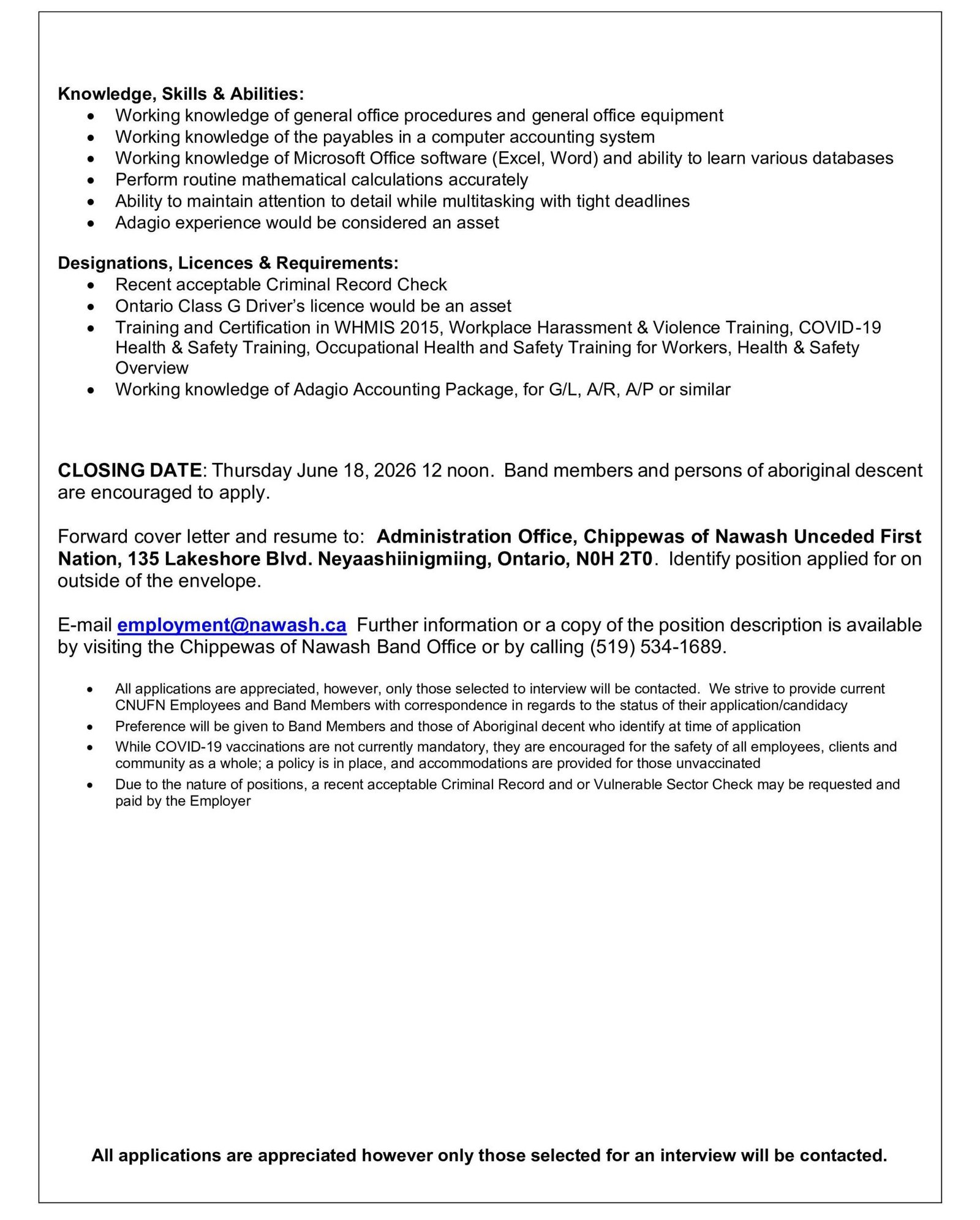 Finance Clerk 2