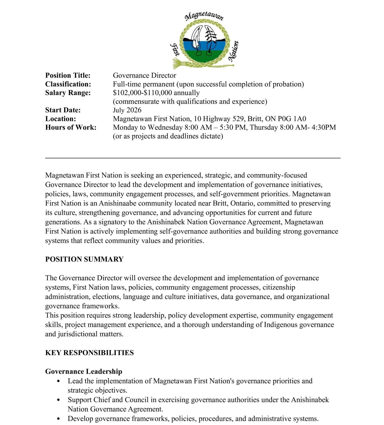 Governance Director
