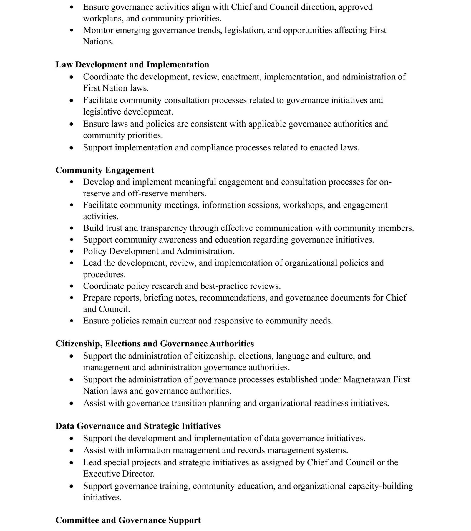 Governance Director 2