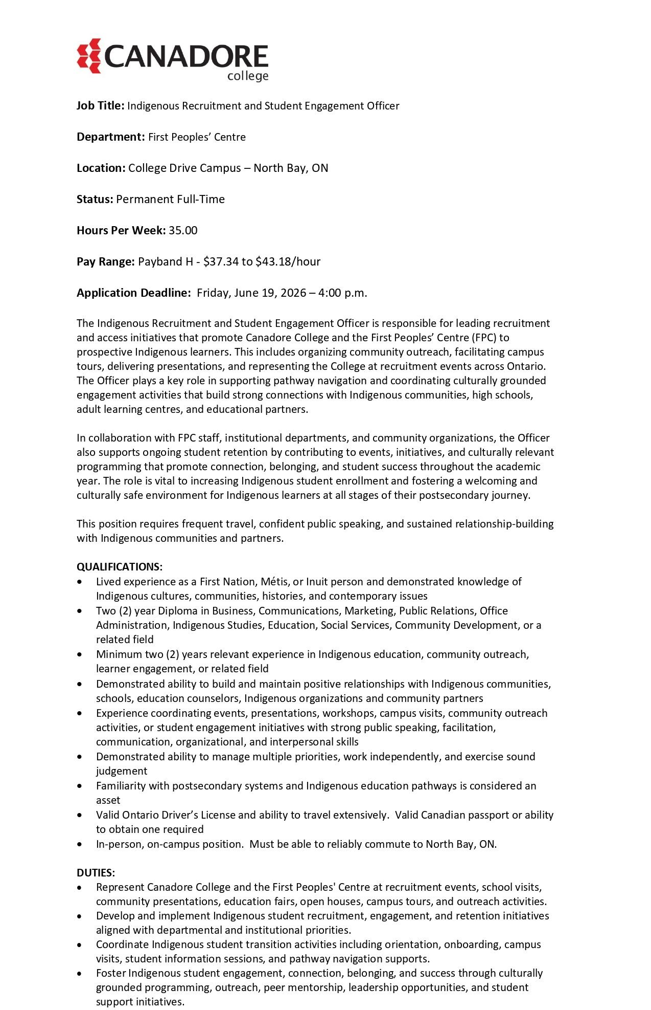 Indigenous Recruitment and Student Engagement Officer 1