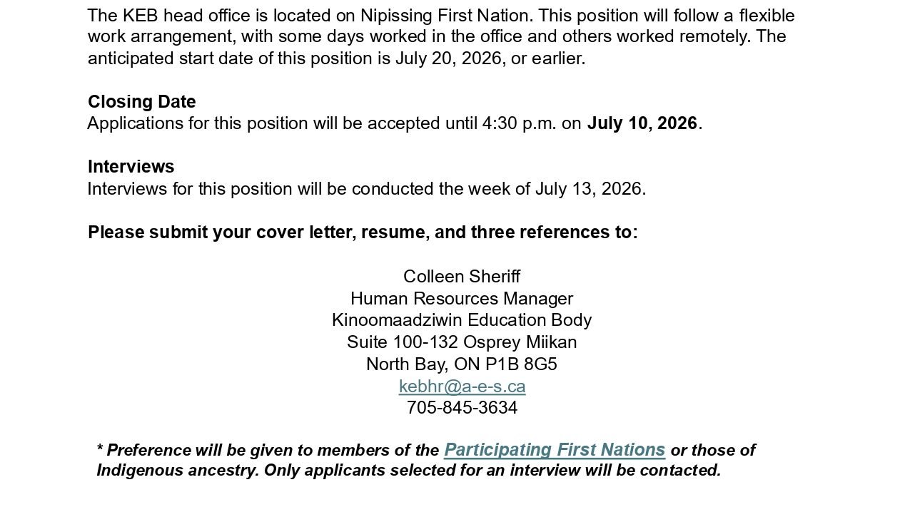 Information Technology Assistant Summer Contract 2