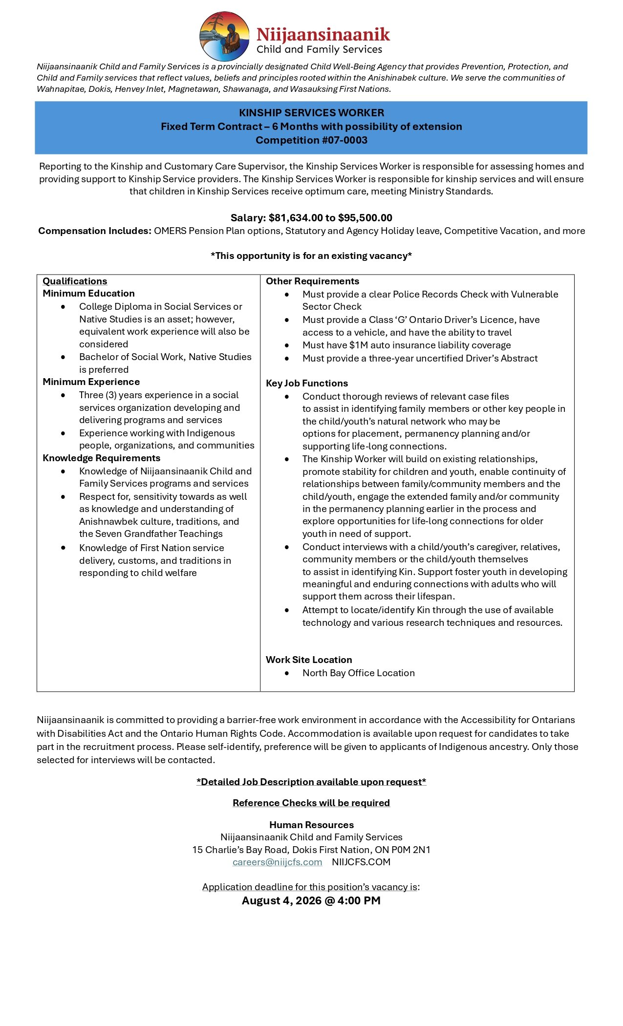 Kinship Services Worker