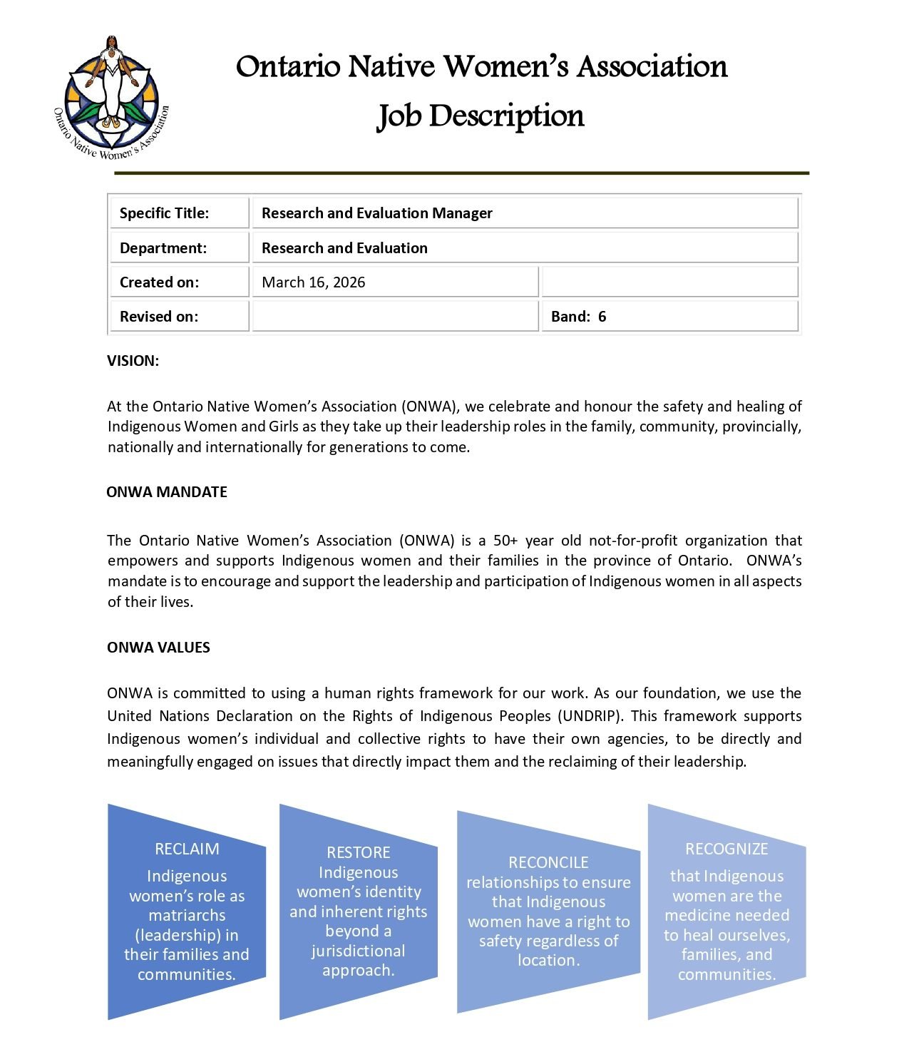 Research and Evaluation Manager - Remote in Ontario