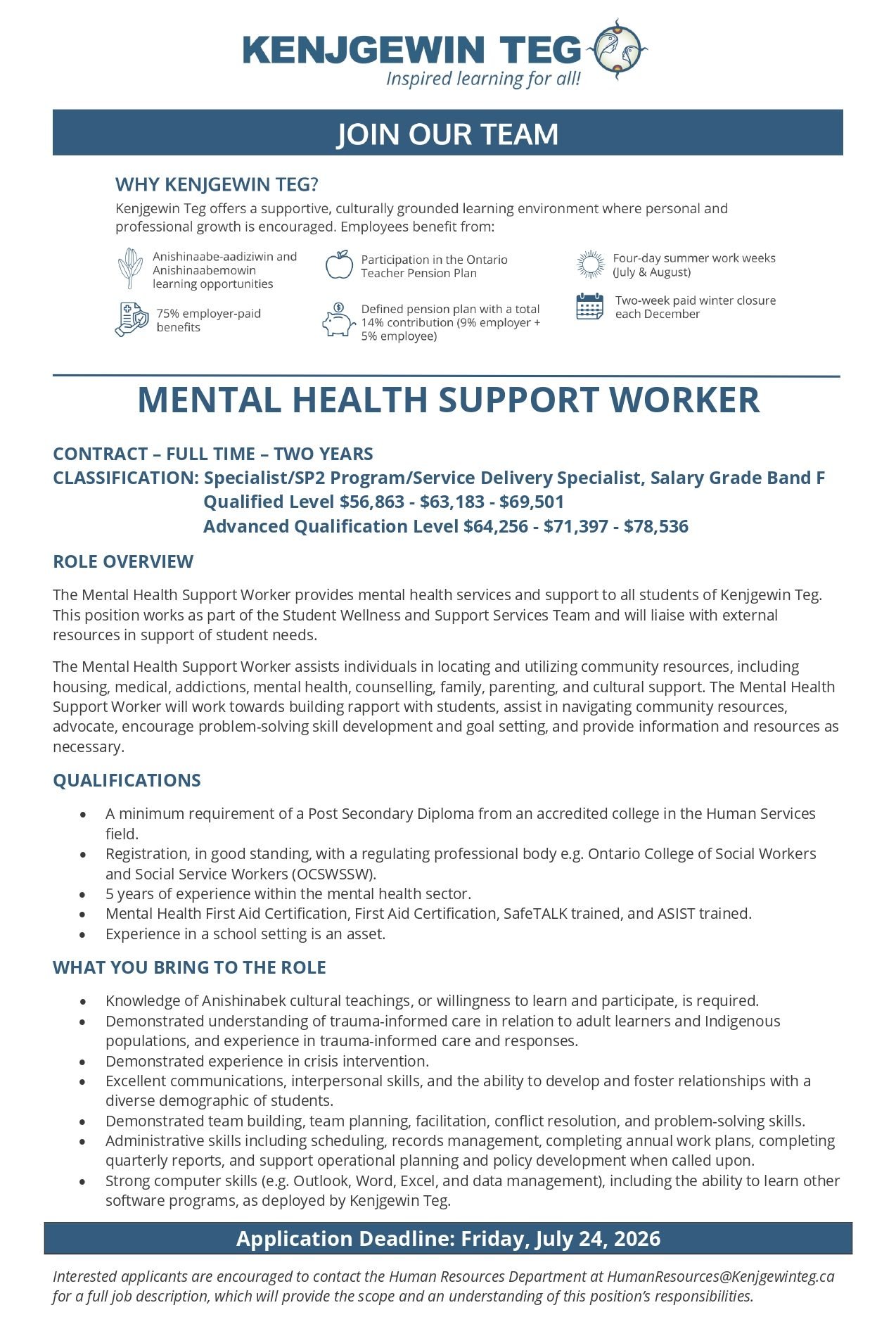 Mental Health Support Worker 1