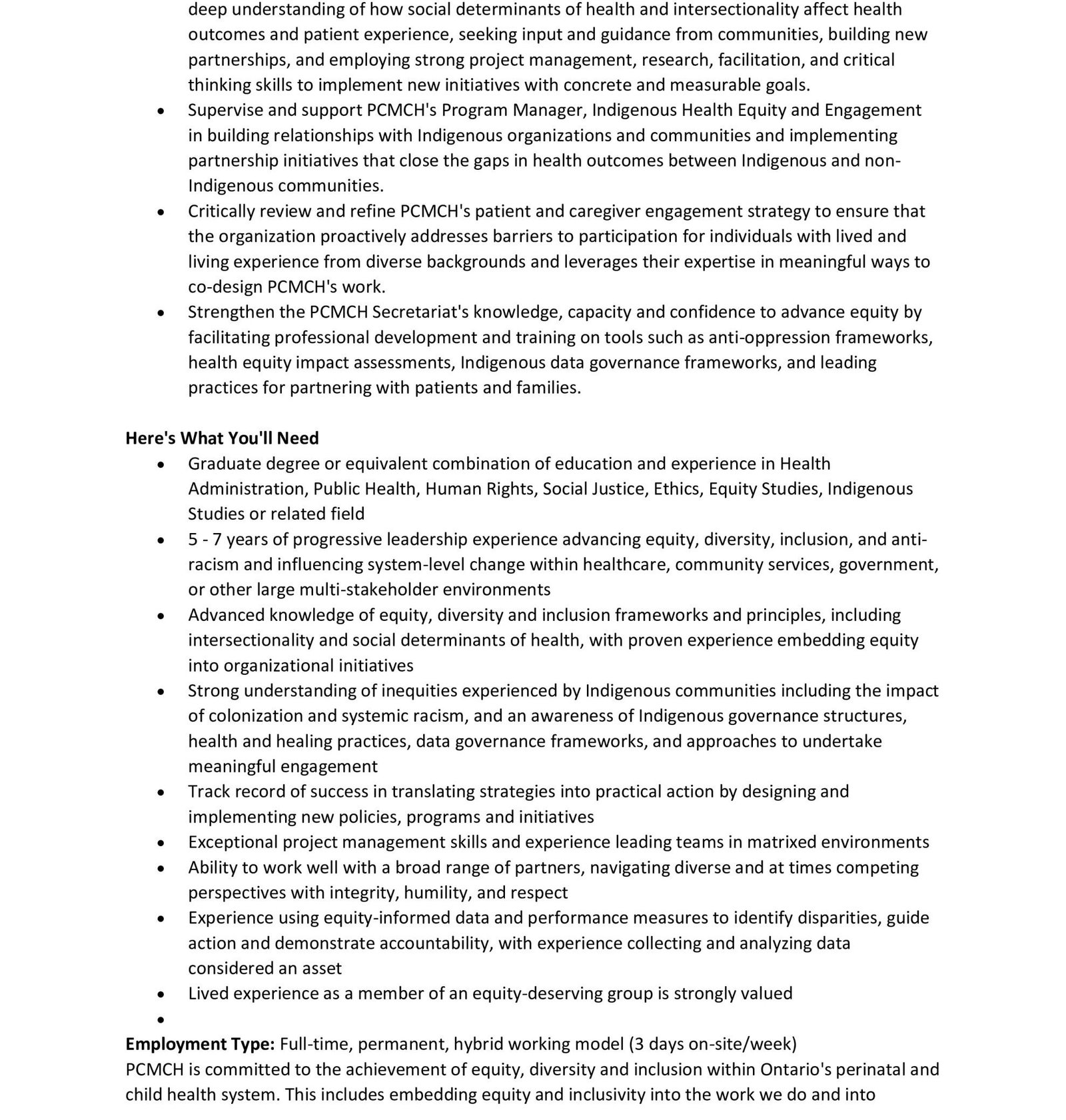 PCMCH - Director, Health Equity 2