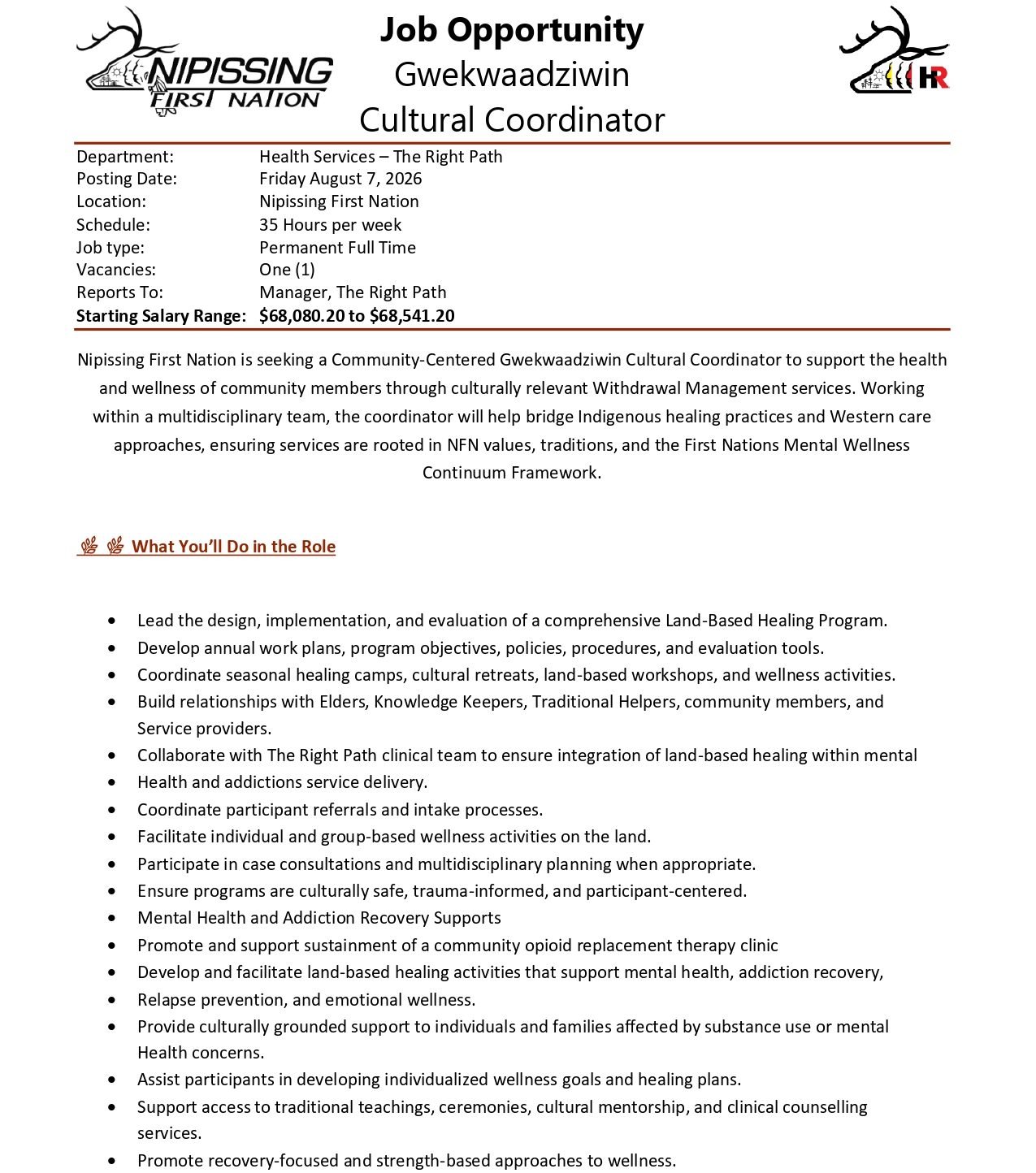 Cultural Coordinator 1