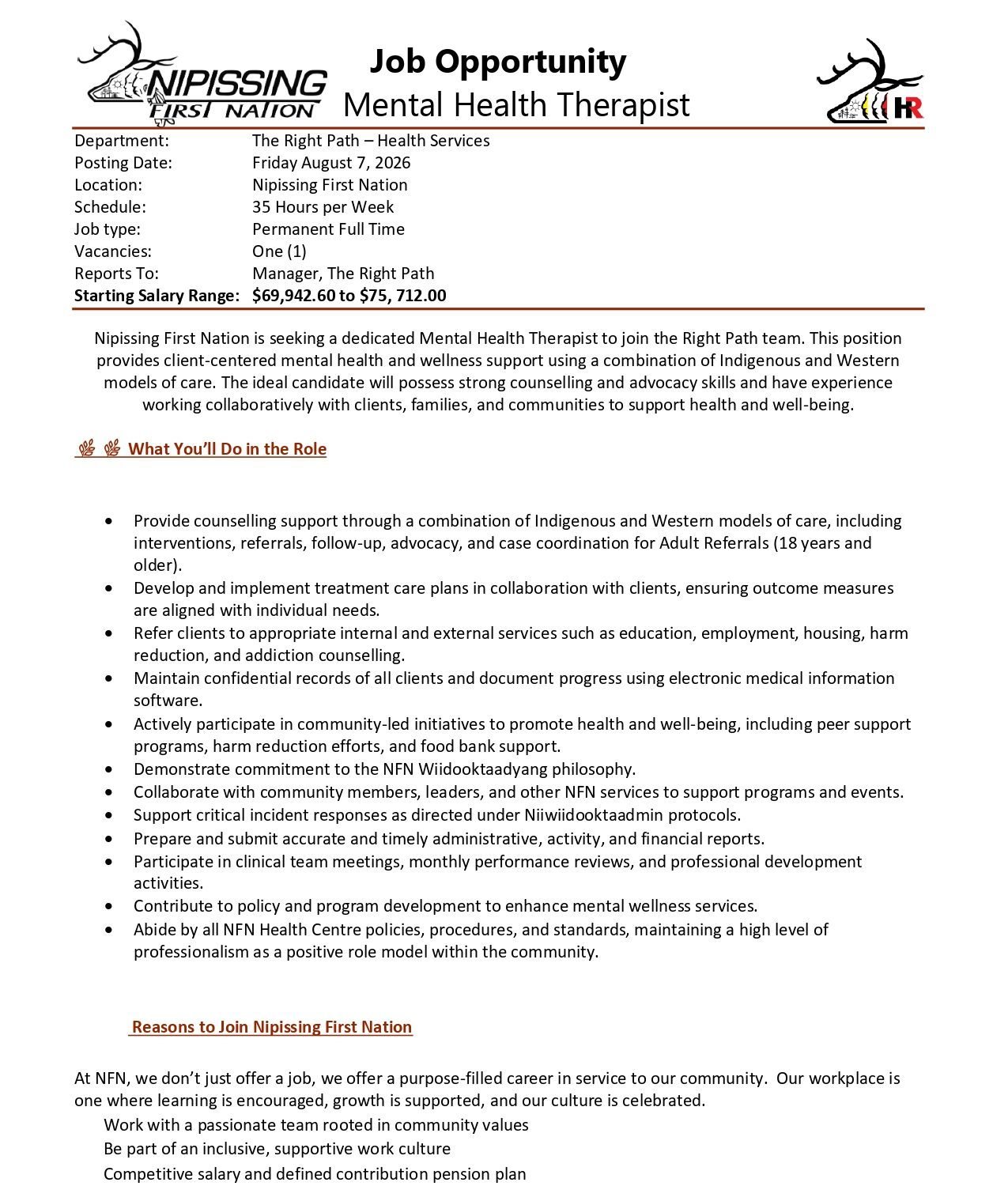 Mental Health Therapist 1