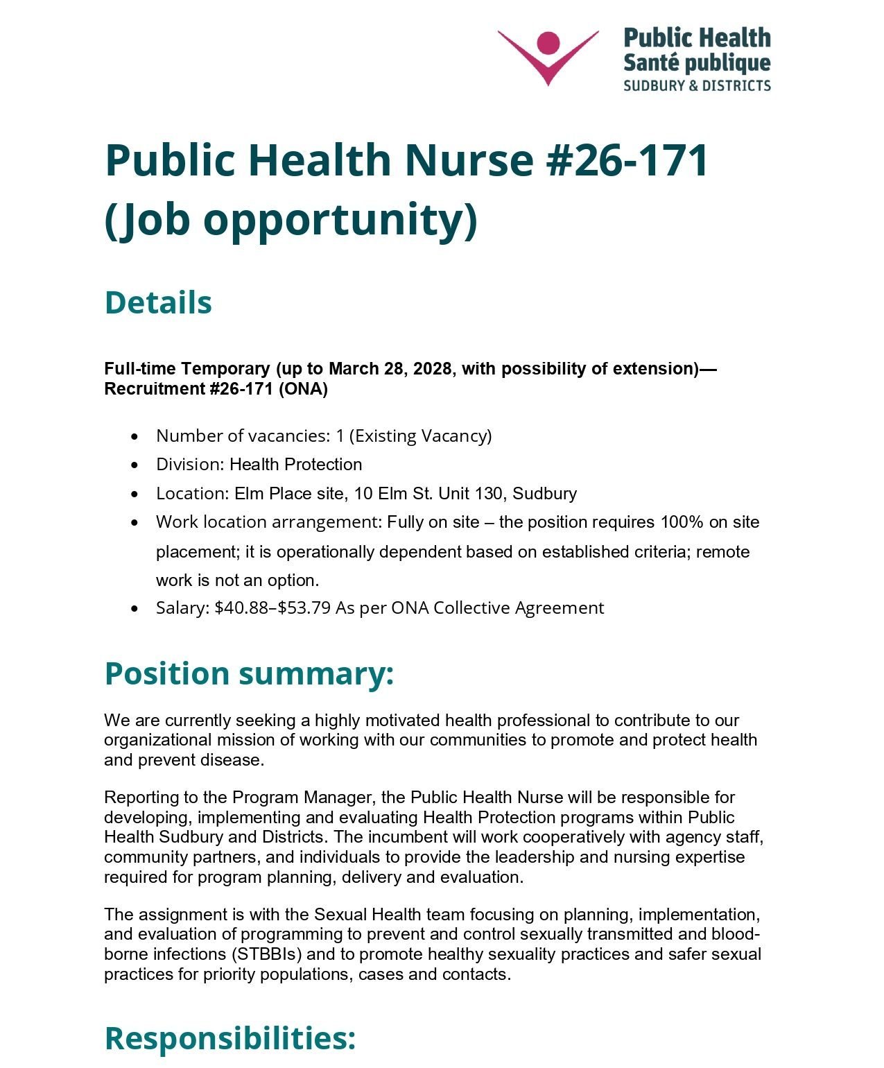 Public Health Nurse 1