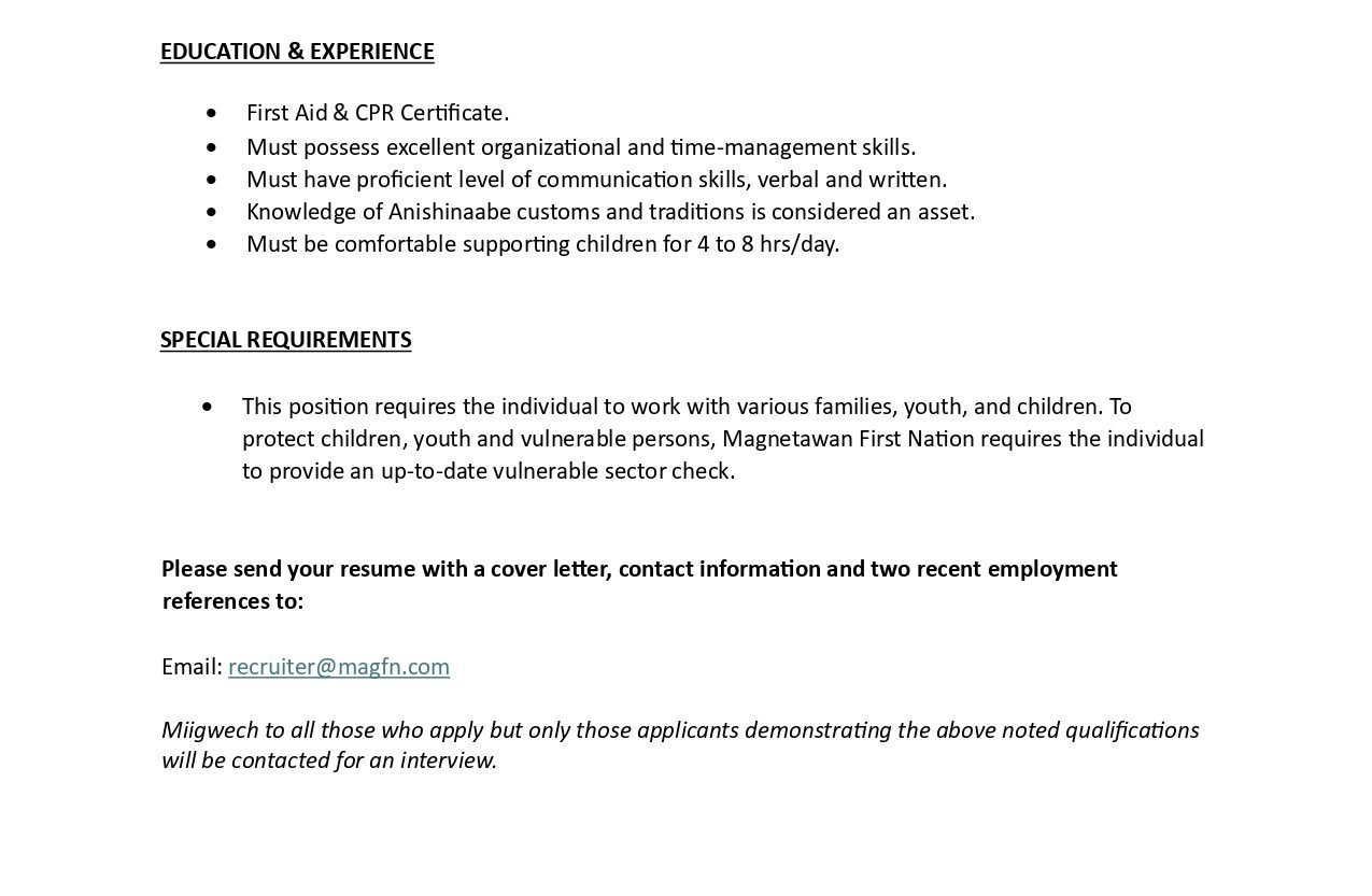 Child & Youth Assistant 2