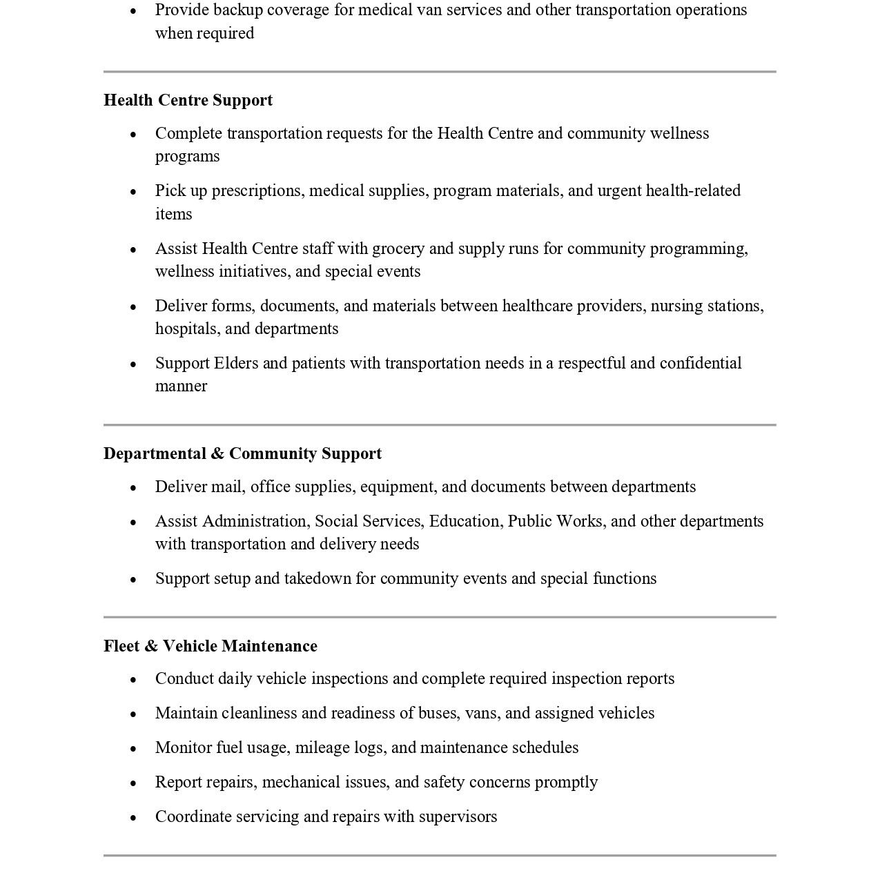 Community Services Driver 2