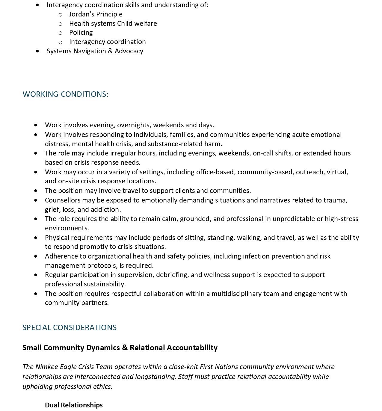 Mental Health & addictions Counsellor EAGLE Crisis Team 5
