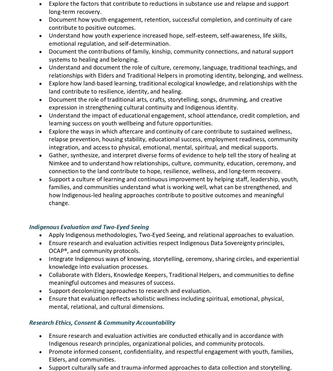 Indigenous Research, Evaluation & Continuous Quality Improvement Specialist 3