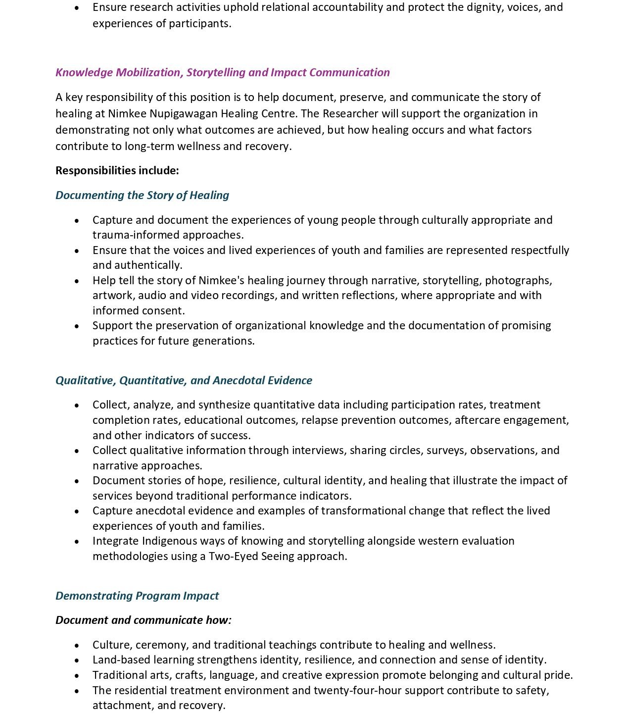 Indigenous Research, Evaluation & Continuous Quality Improvement Specialist 4