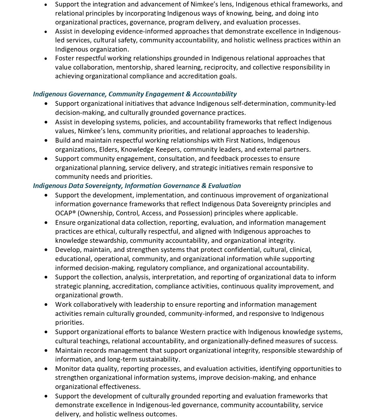 Indigenous Research, Evaluation & Continuous Quality Improvement Specialist 7