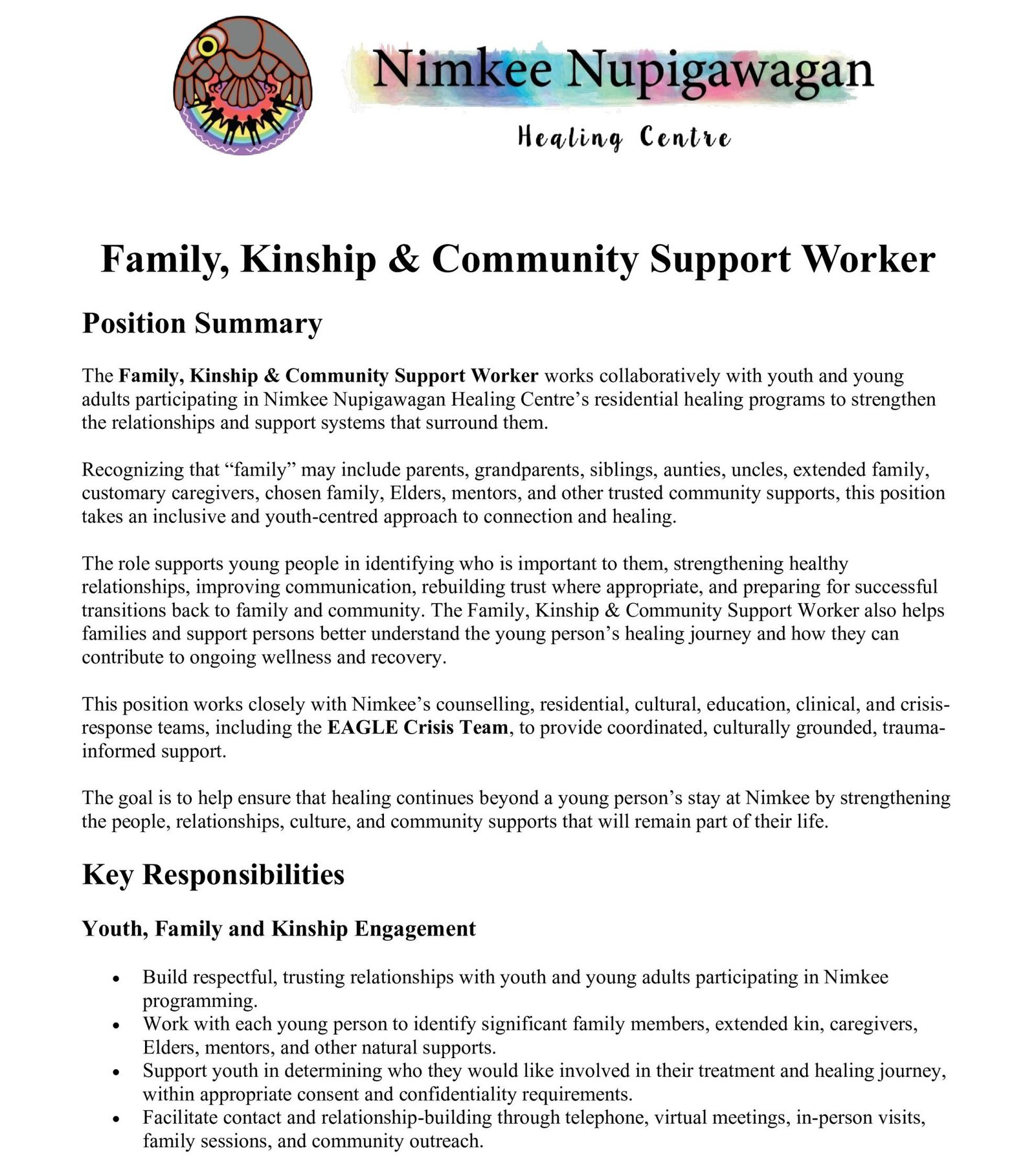Family, Kinship & Community Support Worker 1