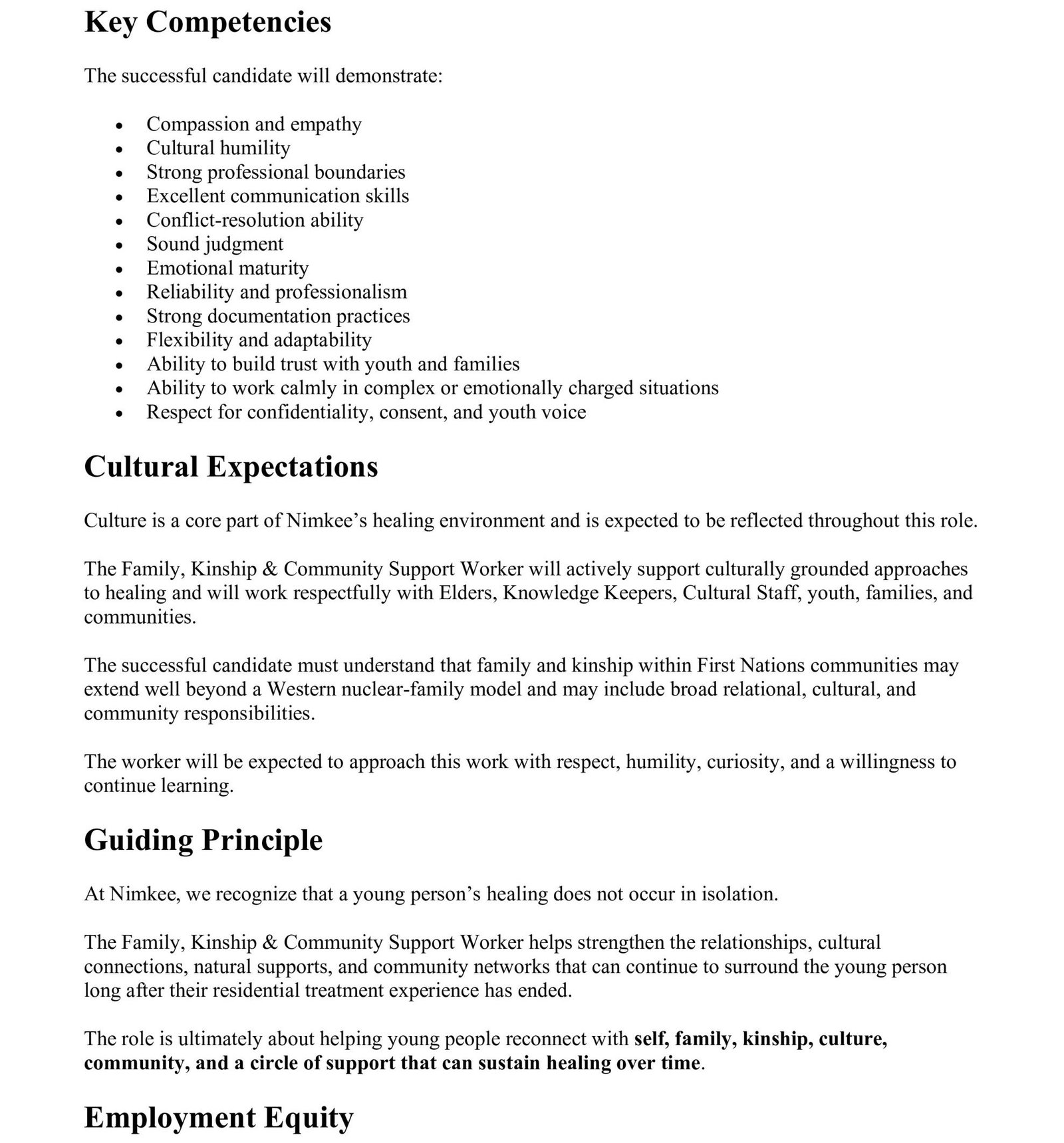 Family, Kinship & Community Support Worker 5