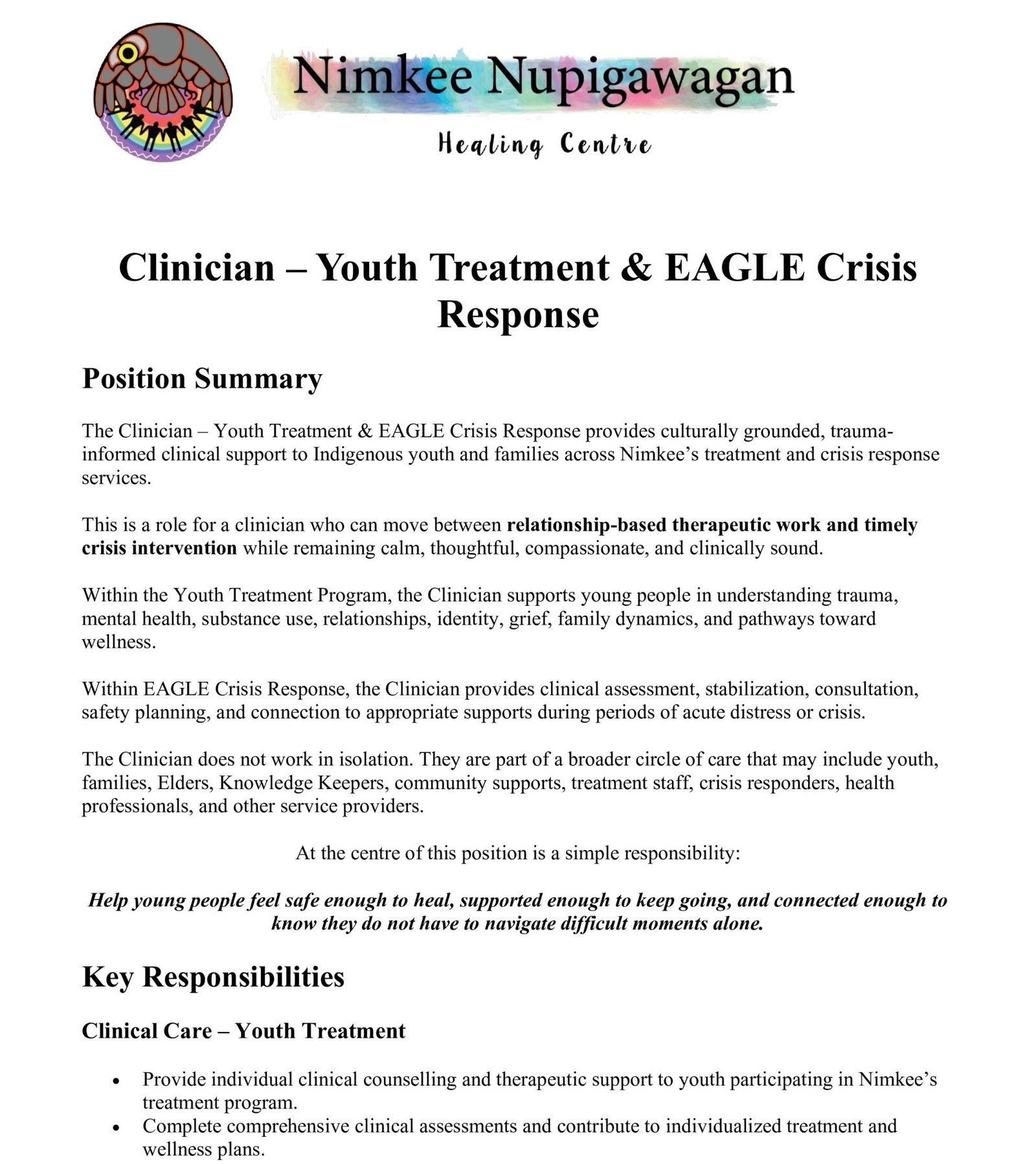 Clinician - Youth Treatment & EAGLE Crisis Response 1