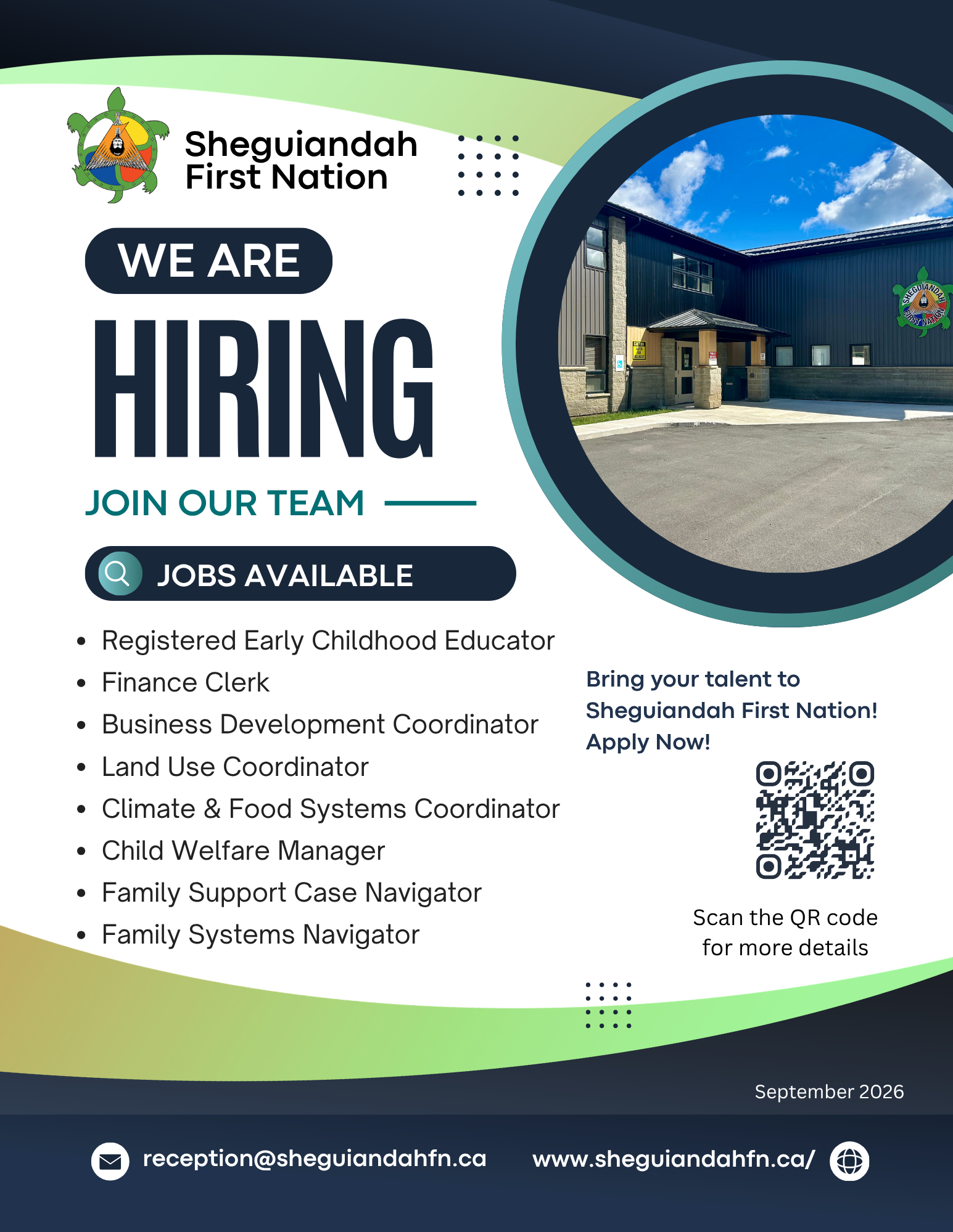 Various Positions for Sheguiandah First Nation
